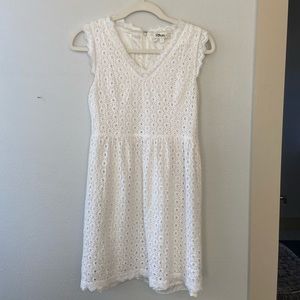 Mm couture by miss me white eyelet dress